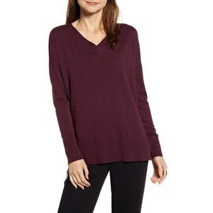 Revolve Chelsea 28 Sweater Cashmere Soft V-Neck Purple XS